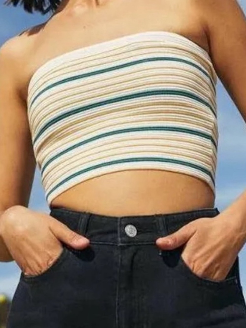 Pacsun LA Hearts Ribbed Tube Top